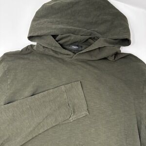 Theory Lightweight Olive Green Hoodie Men's Size XL